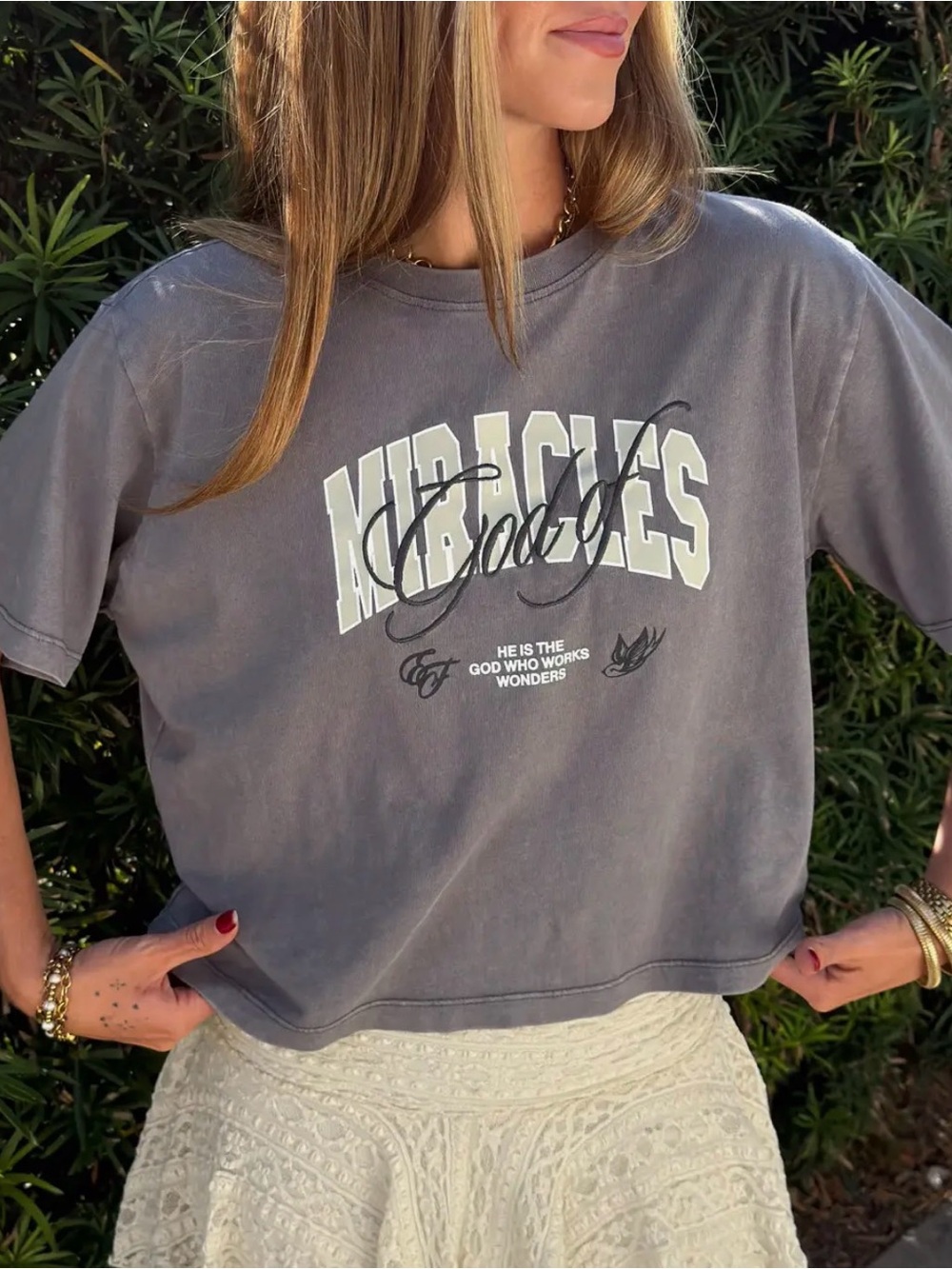 Miracles Graphic Short Sleeve Tee - Charcoal